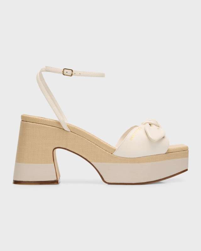 Ricia Knotted Bow Platform Sandals